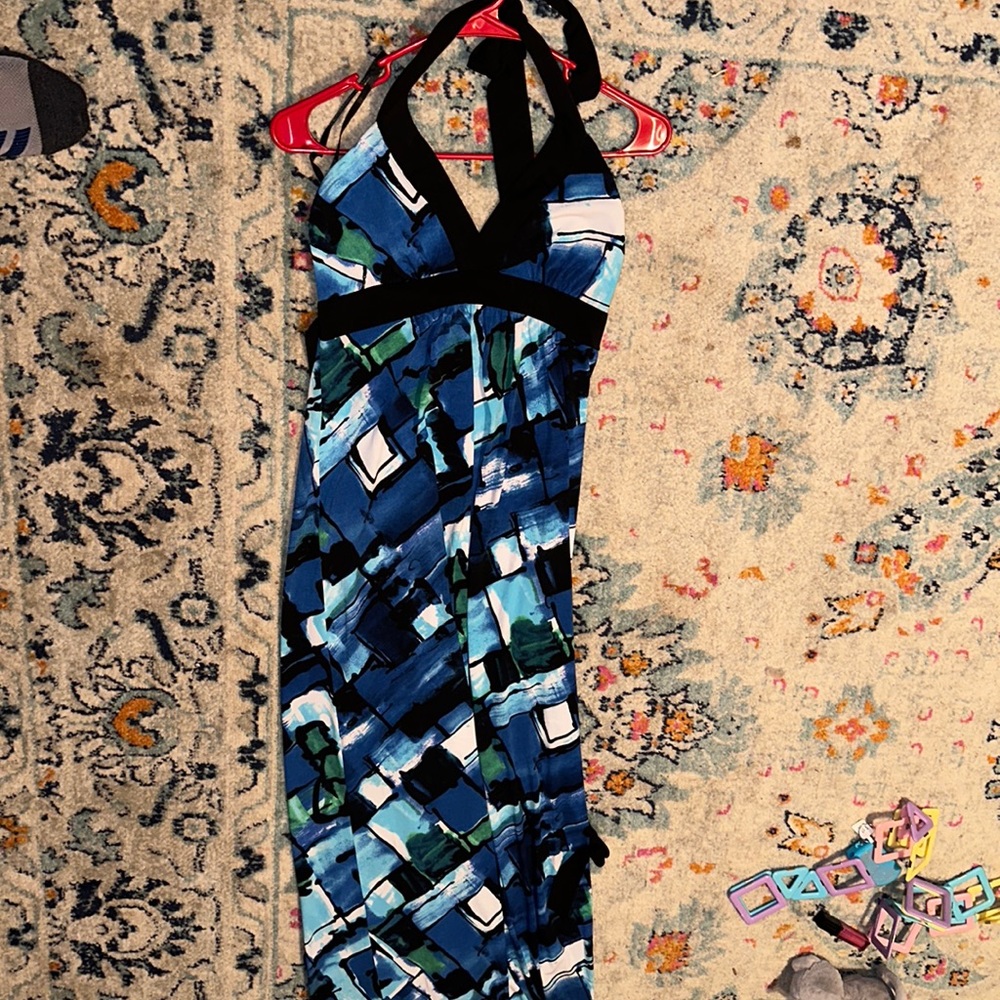 Long around the neck tie dress from connected apparel size 6